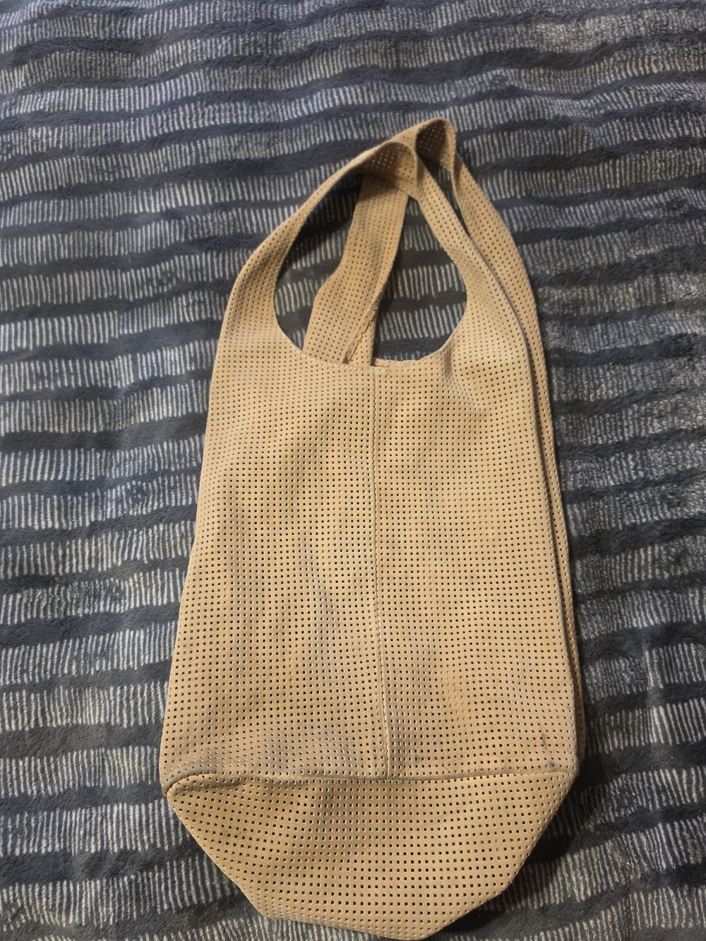 Perforated Beige Tote Bag - Neutral Everyday Carry - Picture 5 of 5